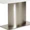 Homeroots 63" White And Silver Marble And Metal Pedestal Base Dining Table 555153 - alternate 2