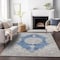 Homeroots 3' X 5' Navy Blue And Ivory Oriental Washable Indoor Outdoor Area Rug 597740 - alternate 3