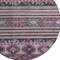 Homeroots 8' Purple Plum And Gray Round Tribal Washable Indoor Outdoor Area Rug 615424 - alternate 2