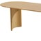 Homeroots 79" Natural Solid Wood Double Pedestal Base Oval Dining Table 712133 - alternate 2