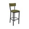 Bfm Seating Bristol Barstool - Grade 4 Upholstered Seat & Back - Steel Frame - Sand Black Finish 4301BSTT001-SB - alternate 1