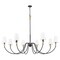 Z-Lite Claudelle 8-Light Chandelier, 65 in W, Matte Black + Modern Gold 4014-65MB-MGLD - alternate 3
