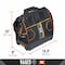 Klein Tools Tool Bag, Black/Orange, 1680d Ballistic Weave Body; Hard Molded Polypropylene Bottom, 28 Pockets 62203MB - alternate 2