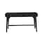 Homeroots 52" Black Solid Manufactured Wood Writing Desk with Three Drawers 524097 - alternate 1