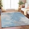 Homeroots 3' X 5' Sky Blue Gray And Ivory Abstract Washable Indoor Outdoor Area Rug 617419 - alternate 4