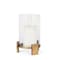 Homeroots 12" Gold Geometric Glass And Metal Tabletop Hurricane Candle Holder 608421 - alternate 1