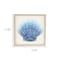 Homeroots Blue and White Distressed Metal Sea Shell Brown Frame Wall Art 569560 - alternate 2