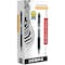 Zebra Pen Sarasa Dry Gel X20 Gel Pen, Retractable, Fine 0.5 mm, Black Ink, Clear/Black Barrel, PK12 46710 - alternate 1