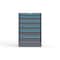 Strong Hold 6 drawer cabinet - (1x 3ft, 3x 5ft, 2x 7ft) - Blue accents - Keyed Alike S3044-PPAAS-0601FS - alternate 1