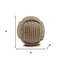 Homeroots 6" Natural Jute Decorative Orb Tabletop Sculpture 568892 - alternate 2