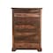 Homeroots 36" Dark Brown Solid Wood Five Drawer Chest 521232 - alternate 2