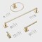 Gliderite Hardware Alpine Collection 4-Piece Champagne Gold Bathroom Hardware Set 9018-KIT-SQ-CHPG-1 - alternate 2