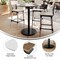Flash Furniture 36" Round Tabletop, Seamless Surface Technology, White Faux Marble, 24" Black Round Bar Height Base ST-RD36-WHMAR-TR24B-GG - alternate 4