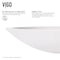 Vigo Wisteria Modern White Matte Stone 23 in. L x 14 in. W x 4 in. H Oval Vessel Bathroom Sink VG04011 - alternate 3