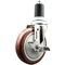 Service Caster 5 Inch 316SS Maroon Polyurethane Swivel 1-5/8 Inch Expanding Stem Caster Brake SCC-SS316EX20S514-PPUB-MRN-TLB-158 - alternate 1