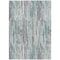 Homeroots 8' X 10' Teal Blue And Gray Striped Washable Indoor Outdoor Area Rug 617701 - alternate 2