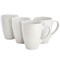 Gibson Elite Earlhart 4 Piece 16 Ounce Stoneware Assorted Pattern Mug Set in White 750123474M - alternate 1