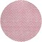 Homeroots 8' Pink And Ivory Round Chevron Washable Indoor Outdoor Area Rug 596287 - alternate 2