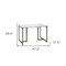 Homeroots 47" Clear And Gold Glass And Stainless Steel Sled Base Dining Table 568217 - alternate 5