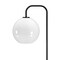Homeroots 62" Black Arched Floor Lamp With White Frosted Glass Globe Shade 523589 - alternate 3