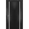 Sartodoors Sliding Closet Bi-fold Doors, Planum 0310 Matte Black and Aluminum Strips, Sturdy Tracks Moldings T PLANUM0310BF-BLK-84 x 84 (2* 42x84) - alternate 1