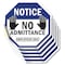 Signmission Notice No Admittance Employees Only, 4 inch X 4 inch, Vinyl Decal, 5PK OC-D-5PACK-4-52 - alternate 1