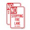 Signmission No Stopping Fire Lane - Refer to CVC 22500.1, 18'' X 24'' 2 Signs, Heavy Gauge Aluminum, 2PK A-1824-2PACK-23576 - alternate 1