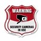 Signmission Video Surveillance Shield Sign Warning S, 6 inch X 6 inch, Plastic Sign, 2PK SHI-P-2PACK-6-468 - alternate 1