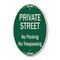 Signmission Private Street No Parking Or Trespassing, 12 Inch X 18 Inch Designer, Heavy Gauge Aluminum A-OV-G-1218-9771 - alternate 1