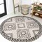 Jonathan Y Amir Moroccan Beni Souk Cream/Black 7 ft Round Area Rug MOH200A-7R - alternate 1
