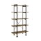 Homeroots 73" Brown And Black Metal Five Tier Etagere Bookcase 486323 - alternate 2