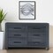Homeroots 59" Dark Gray Wood Six Drawer Double Dresser 564672 - alternate 2