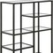 Homeroots 42" Black Metal and Glass Five Tier Geometric Bookcase 527571 - alternate 2