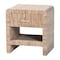 Bali & Pari Callan Bohemian Woven Natural Grasscloth Raffia 1-Drawer Nightstand 254-14035-ZORO - alternate 1