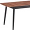 Homeroots 63" Natural and Black Wood Butterfly Leaf Extendable Dining Table 631292 - alternate 2