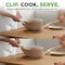 Nutrichef 18-Piece Ceramic Cookware Set with Detachable Handles, Non Stick Pots and Pans, PTFE-Free Natural NCCS18DTHGN - alternate 2