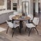 Regency Round Kahlo Breakroom Table W/ 4 M Stack Chairs, 48 in W, 48 in L, Noble Oak TPL48RNDNOBK47GY - alternate 2