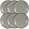 Elama Tahitian Sand 6-Piece Salad Plate Set, Light Grey EL-TAHITIANSAND - alternate 2