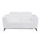 Homeroots 65in White And Black Italian Leather Power Reclining Loveseat 482204 - alternate 1