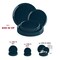 Smarty Had A Party Navy Flat Round Disposable Plastic Dinnerware Value Set, 240PK 830-N-VP-CASE - alternate 3