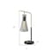 Homeroots 24" Black and Gold Metal Desk Lamp With Light Gray Cone Shade 524629 - alternate 2