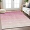 Homeroots 8' X 10' Pink And Ivory Ombre Washable Indoor Outdoor Area Rug 595820 - alternate 5