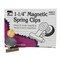 Charles Leonard Magnetic Spring Clips, 1-1/4", Box of 24, 24PK 68512 - alternate 1