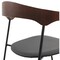 Leisuremod Lyra Collection Modern Chair in Black Walnut Color back and Black Seat LCBW-41BL - alternate 2