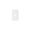 Pass & Seymour TradeMaster Wallplate, 4-1/2 in L, 2-3/4 in W, 1 -Gang, Plastic, White, Matte TP1WCC100 - alternate 1