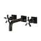 Kingston Brass Double-Handle Wall Mount Bathroom Faucet, Oil Rubbed Bronze KS6125NX - alternate 1