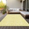 Homeroots 3' X 5' Yellow And Ivory Geometric Washable Indoor Outdoor Area Rug 613813 - alternate 2