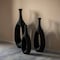 Uniquewise Set of 3 Frosted Black Fiberglass Tall Floor Vase - Decorative Vase for Modern Home Decor QI004676.3 - alternate 2