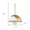 Homeroots White Single Metal Dimmable Ceiling Light With White Shades 611624 - alternate 3