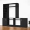 Homeroots 78" Black Wood Enclosed and Open Storage Entertainment Center with Bookcase 535163 - alternate 2